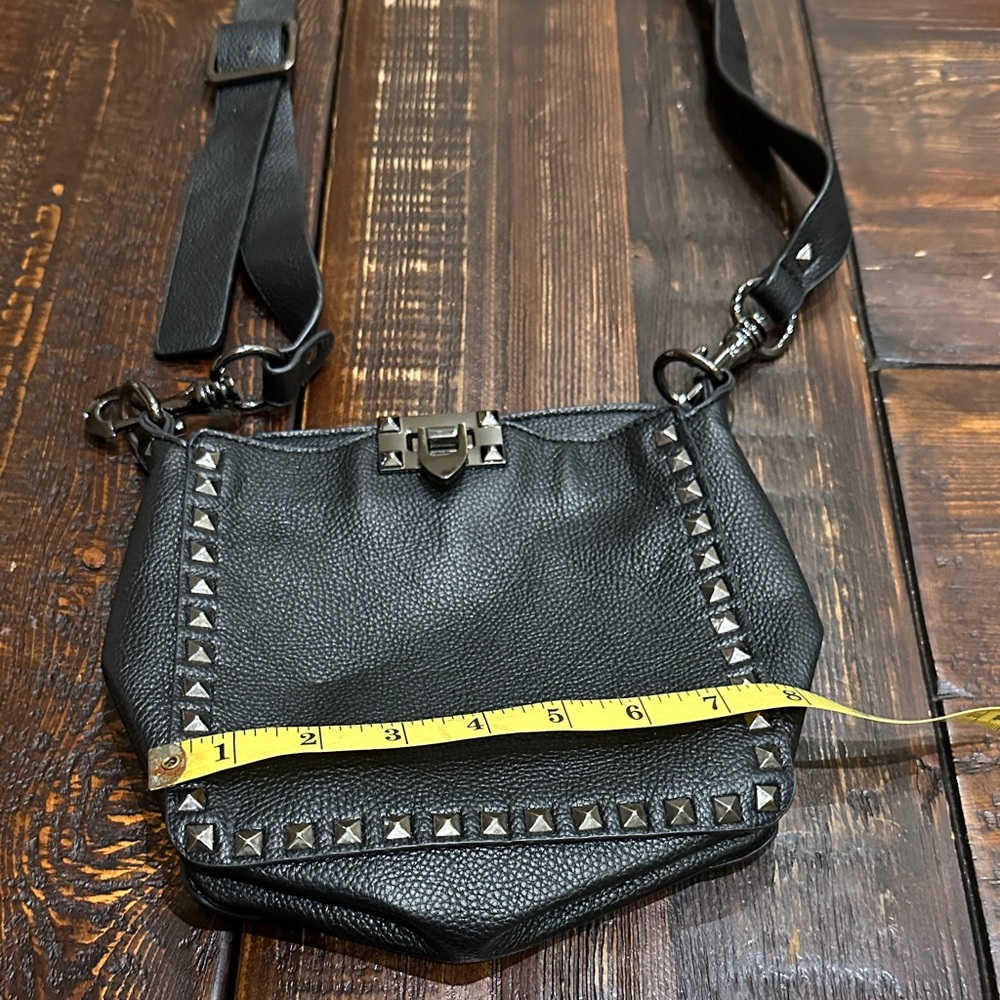 Studded Black Leather Crossbody / Valentino copy style